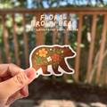 Floral Brown Bear Sticker Order Add-on
