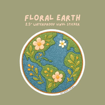 Floral Earth Sticker Order Add-on