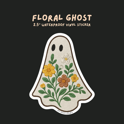 Floral Ghost Sticker